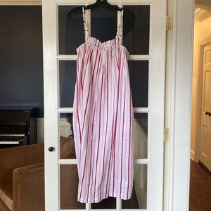 Lake Pajama Pima Ruffle Midi Nightgown